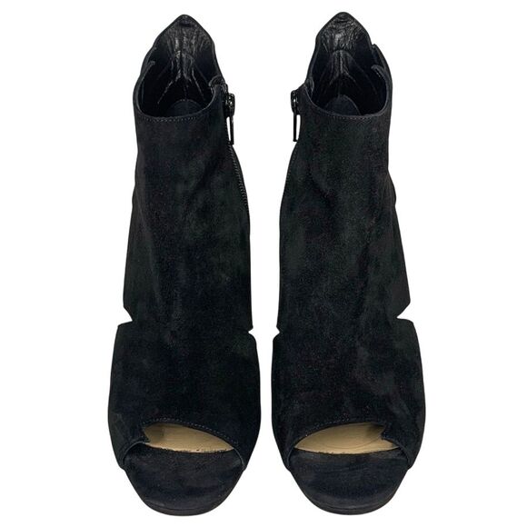 Christian Louboutin Belfeconica Suede 120mm Heeled Bootie Black EU 39 US 9 - Picture 2 of 11